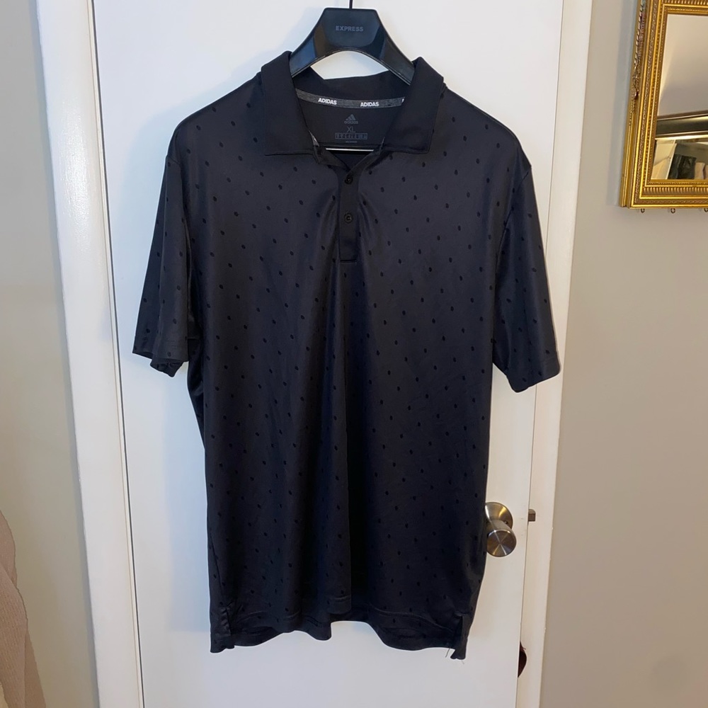 Charcoal Grey Mens adidas golf polo